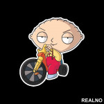 Stewie Rides A Bike - Family Guy - Nalepnica