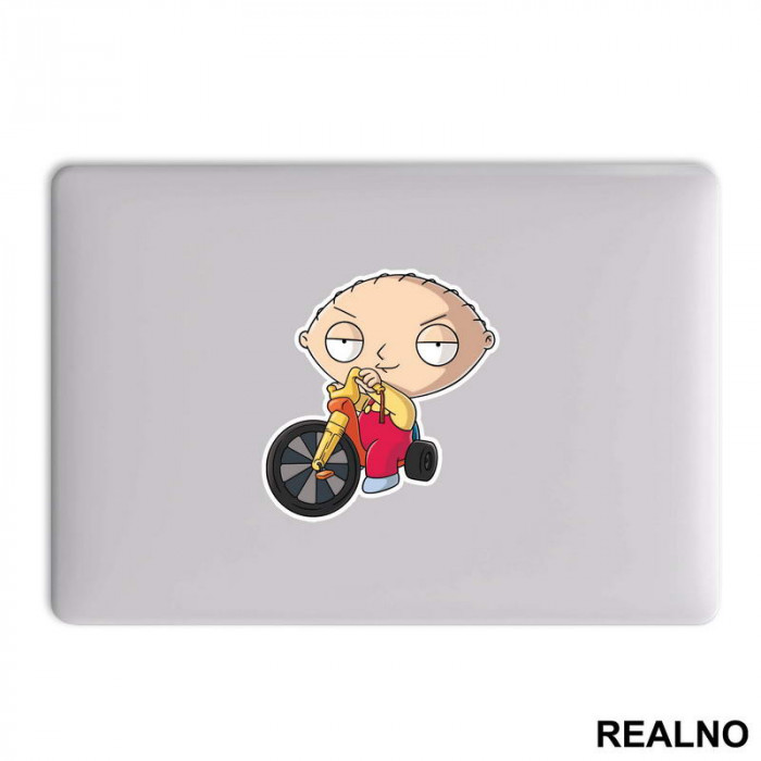 Stewie Rides A Bike - Family Guy - Nalepnica