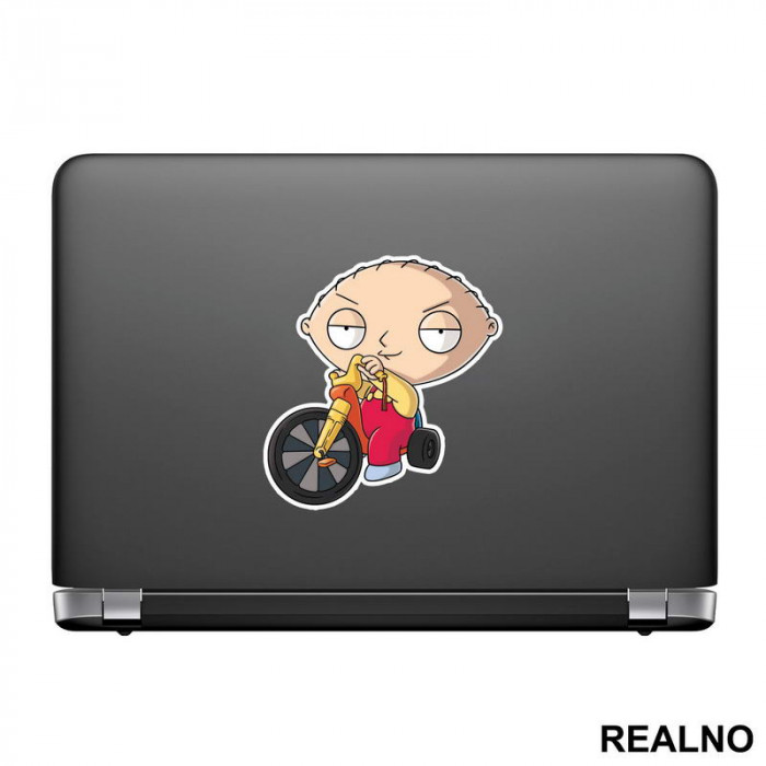 Stewie Rides A Bike - Family Guy - Nalepnica