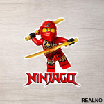 Kai - Red Ninja - Ninjago - Crtani Filmovi - Nalepnica