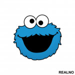Cookie Monster - Head - Crtani Filmovi - Nalepnica