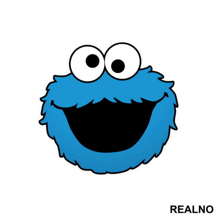 Cookie Monster - Head - Crtani Filmovi - Nalepnica