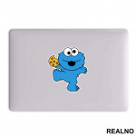 Cookie Monster - Holding A Cookie - Crtani Filmovi - Nalepnica