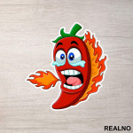 Ljuta Papričica - Hot Pepper - Humor - Nalepnica