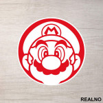 Glava - Super Mario - Nalepnica