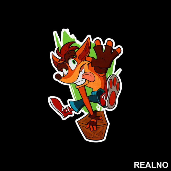 Crash Bandicoot - Jump - Nalepnica