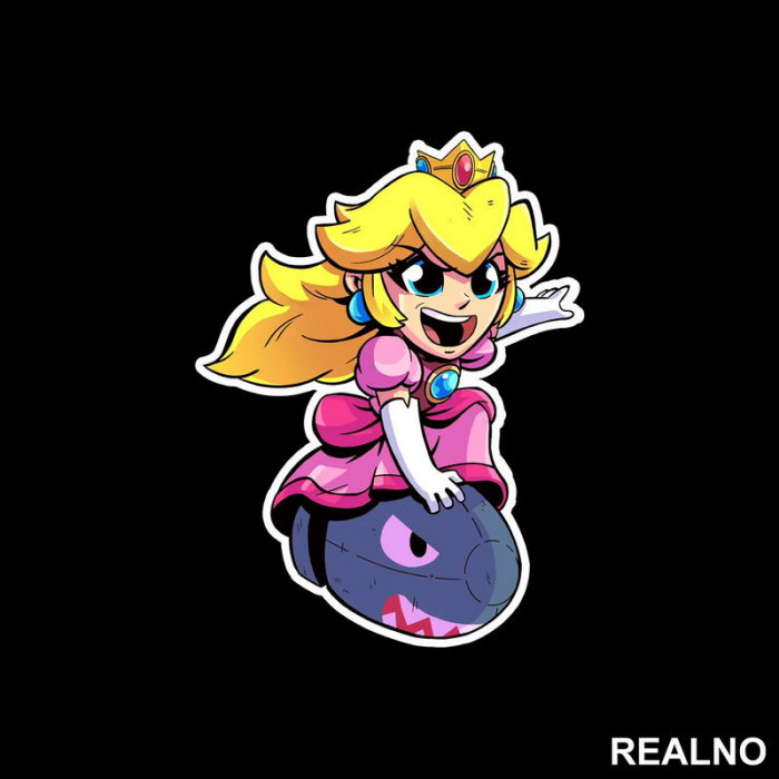 Princeza Breskvica i Bomba - Super Mario - Nalepnica