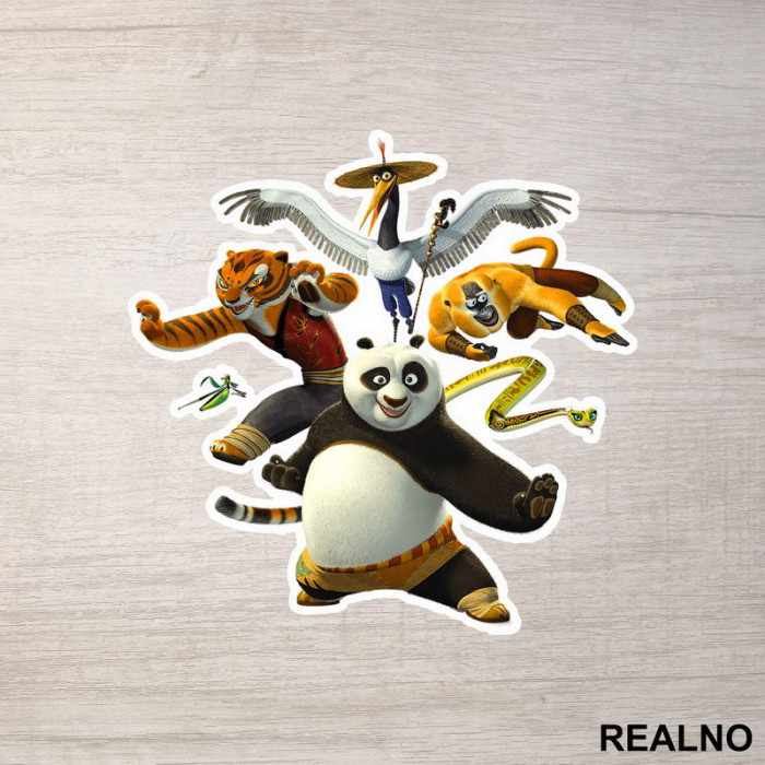 Kung Fu Panda - Ekipa - Crtani Filmovi - Nalepnica