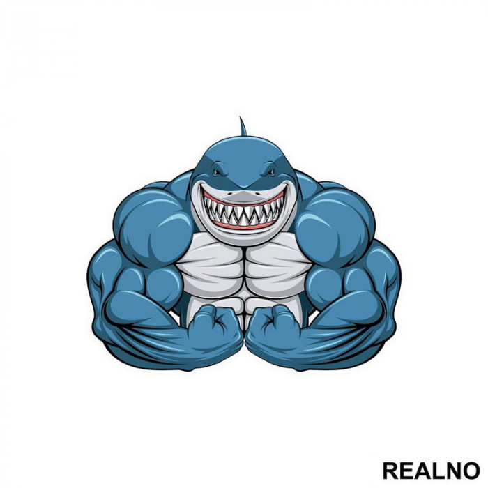 Napucana Ajkula - Strong Shark - Trening - Nalepnica
