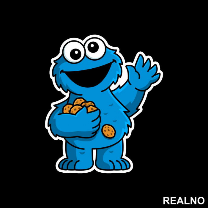 Cookie Monster - Small - Crtani Filmovi - Nalepnica