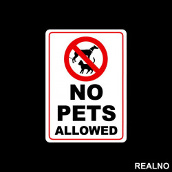 No Pets Allowed - Servisna nalepnica No Pets Allowed - Servisna nalepnica