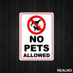 No Pets Allowed - Servisna nalepnica