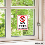No Pets Allowed - Servisna nalepnica