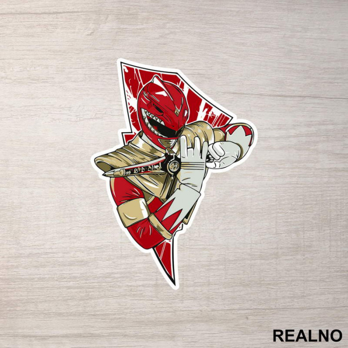 Red Power Ranger - Nalepnica