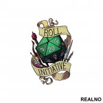 Roll Initiative - D&D - Dungeons And Dragons - Nalepnica