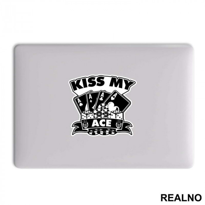 Kiss My Ace - Poker - Nalepnica