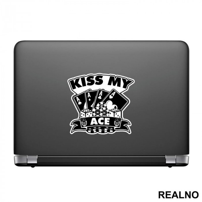 Kiss My Ace - Poker - Nalepnica