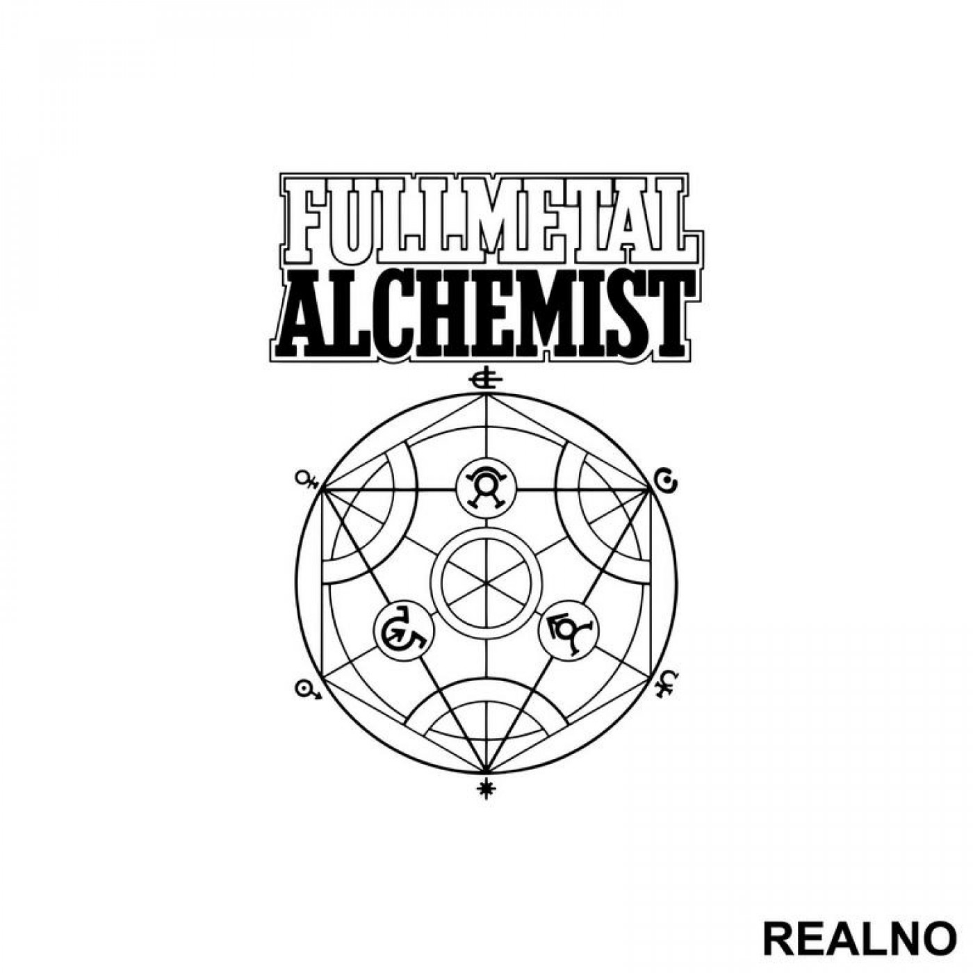 Logo And Transmutation - Fullmetal Alchemist - Anime - Nalepnica