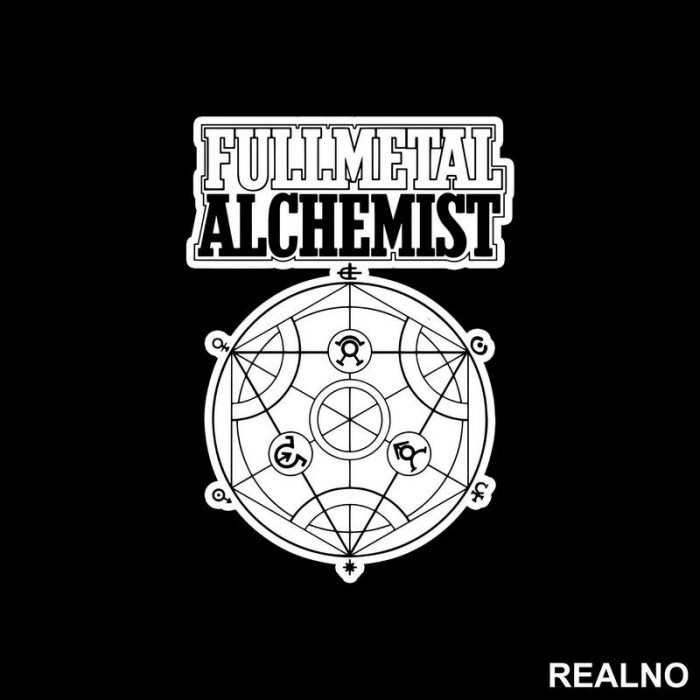 Logo And Transmutation - Fullmetal Alchemist - Anime - Nalepnica