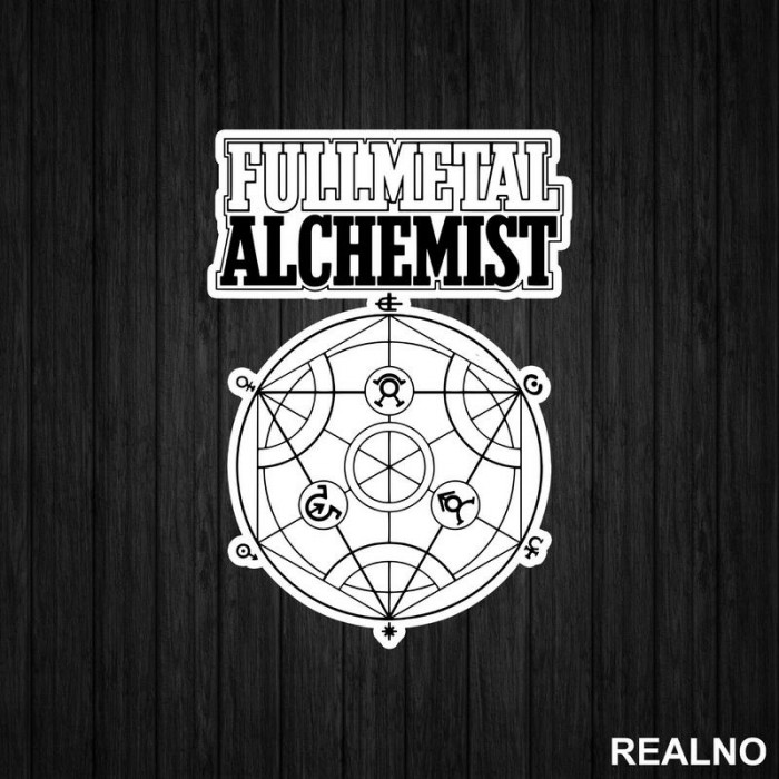 Logo And Transmutation - Fullmetal Alchemist - Anime - Nalepnica
