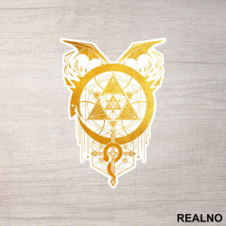 Gilded Snakes Of Alchemy - Golden - Fullmetal Alchemist - Anime - Nalepnica Gilded Snakes Of Alchemy - Golden - Fullmetal Alchemist - Anime - Nalepnica
