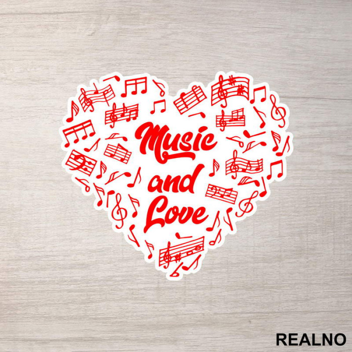 Music And Love - Muzika - Nalepnica