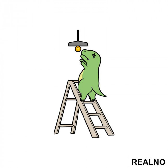 T-Rex Menja Sijalicu - Humor - Nalepnica