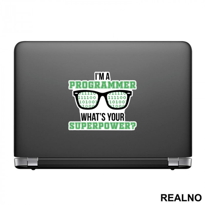 I'm Programmer. What's Your Super Power? - Geek - Nalepnica