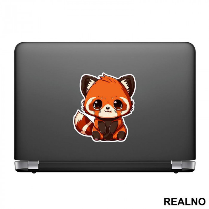 Crveni Panda Sedi - Životinje - Nalepnica