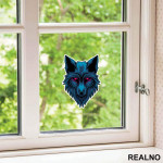 Plavi Vuk I Oči Koje Svetle - Wolf - Životinje - Nalepnica