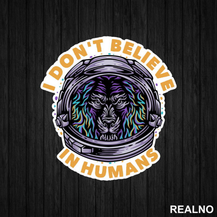 I Don't Believe In Humans - Vuk - Wolf - Životinje - Nalepnica