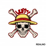 Luffy Skull - One Piece - Nalepnica