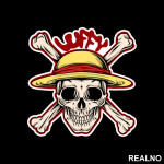 Luffy Skull - One Piece - Nalepnica