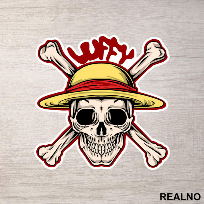 Luffy Skull - One Piece - Nalepnica