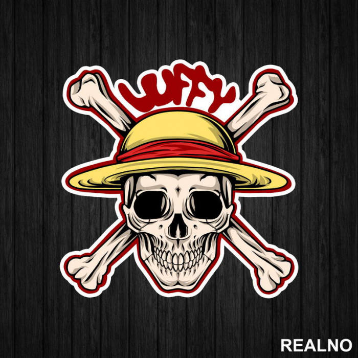 Luffy Skull - One Piece - Nalepnica