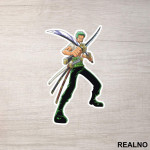 Zoro Stance - One Piece - Nalepnica