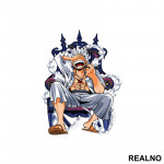 At The Throne - Luffy - One Piece - Nalepnica