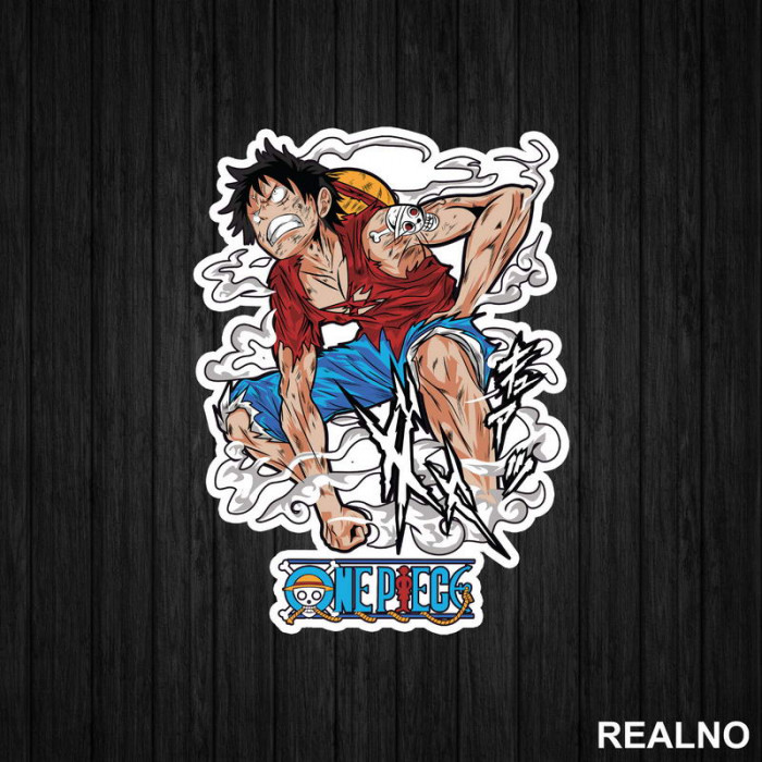 Angry Luffy - One Piece - Nalepnica