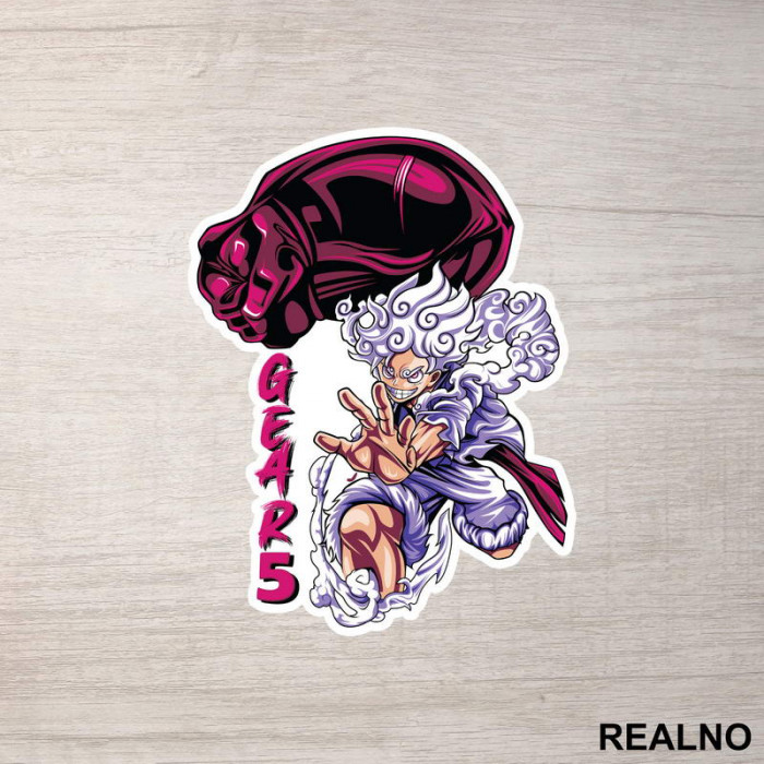 Luffy Gear Fifth Purple - One Piece - Nalepnica