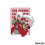 Ero Sennin - Jiraiya - Red - Naruto - Nalepnica