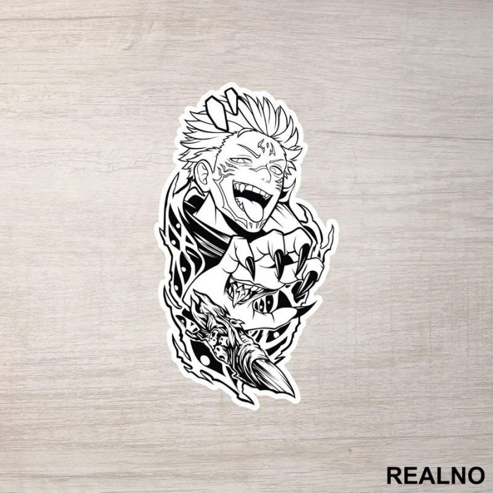 Sukuna - Smiling - Jujutsu Kaisen - Nalepnica