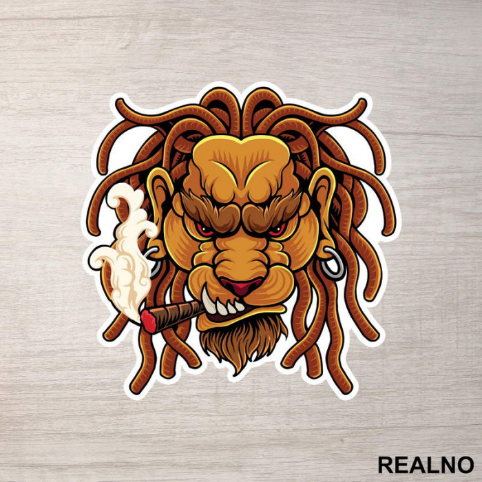 Rasta - Lav - Lion - Životinje - Nalepnica