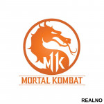 Orange Logo - Mortal Kombat - Nalepnica