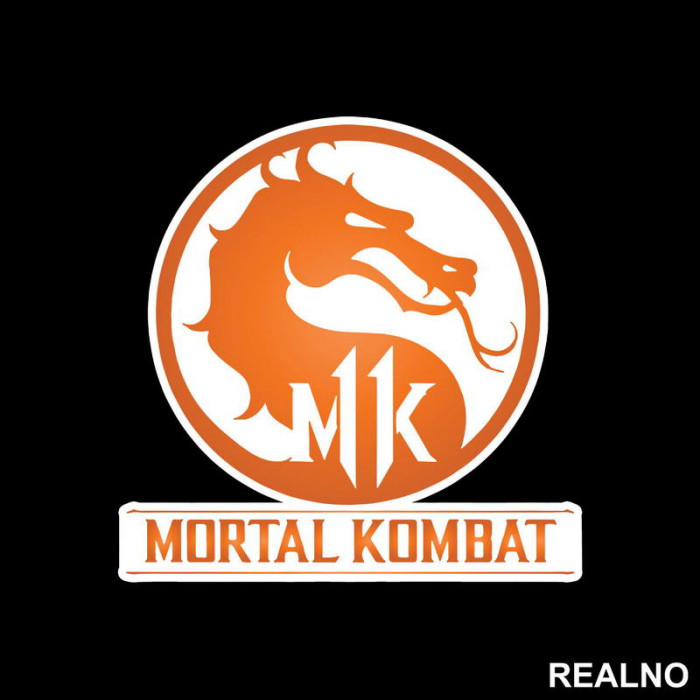 Orange Logo - Mortal Kombat - Nalepnica