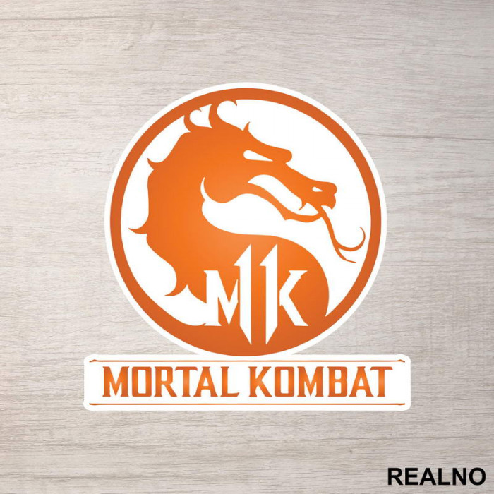 Orange Logo - Mortal Kombat - Nalepnica