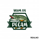 Volim Da Pecam - Štuka - Pecanje - Fishing - Nalepnica