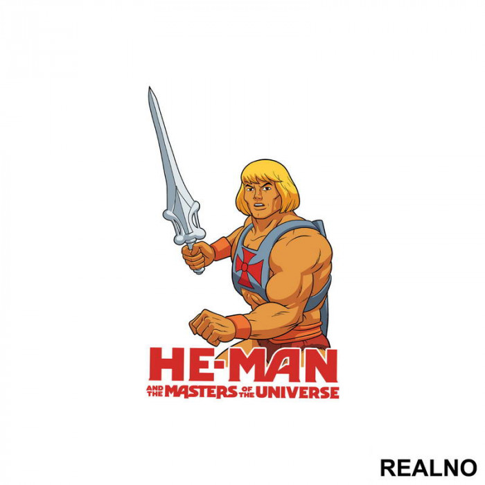 He Man Sa Dignutim Mačem - Masters of the Universe - Nalepnica