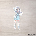 Cute Anime Girl Standing - Anime - Nalepnica