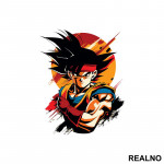 Colors Splashing - Goku - Dragon Ball - Nalepnica