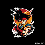 Colors Splashing - Goku - Dragon Ball - Nalepnica